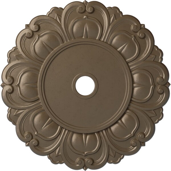 Ekena Millwork Angel Ceiling Medallion (Fits Canopies up to 15 3/4"), 32 1/4"OD x 3 5/8"ID x 1 1/8"P, Warm Silver CM32ANWSS - main
